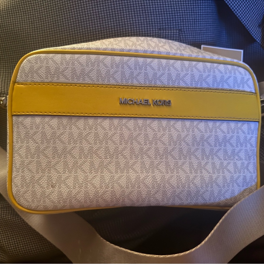 Michael Kors Gray and Yellow purse